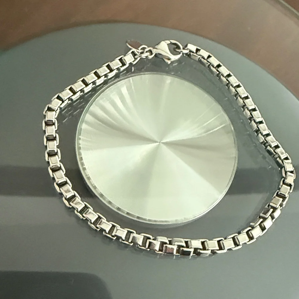 8” Tiffany & Co. Venetian Box Link Sterling Silver Bracelet